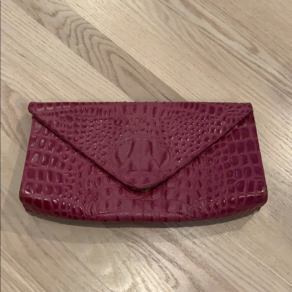 Pink Croc Style Clutch